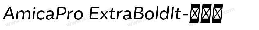 AmicaPro ExtraBoldIt字体转换